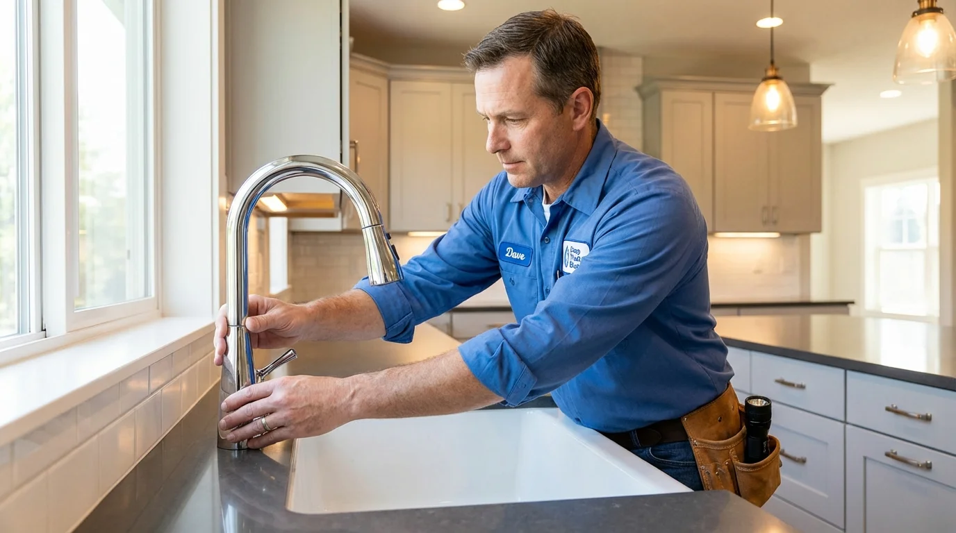 Kitchen faucet installation by Johns Plumbing LLC in Roma